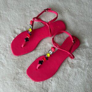 schutz pink flats 6.5